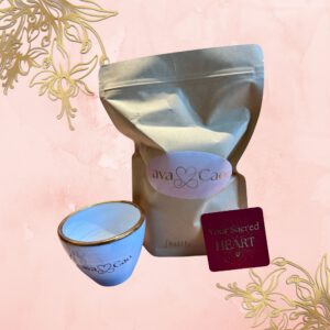 avaCao Ritualcacao Shakti Rising mit handgetöpferter Tasse – sinnliches Cacao-Ritual für Herzöffnung und Weiblichkeit